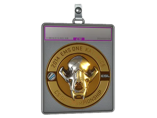 Sticker Slab | Gold ESL Skull (Foil) | Katowice 2014