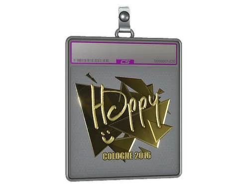 Sticker Slab | Happy (Gold) | Cologne 2016