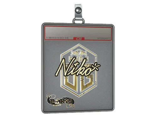 Sticker Slab | niko (Gold)  | Paris 2023