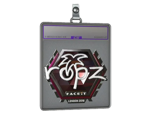 Sticker Slab | ropz (Foil) | London 2018