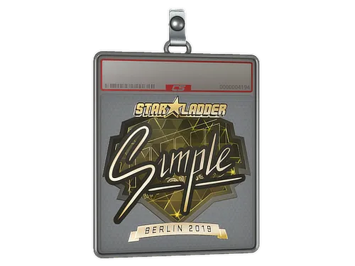 Sticker Slab | s1mple (Gold) | Berlin 2019