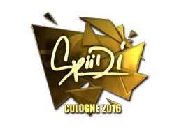 Sticker | Spiidi (Gold) | Cologne 2016