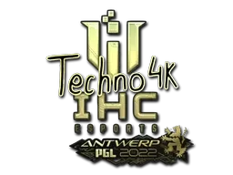 Sticker | Techno4K (Gold) | Antwerp 2022