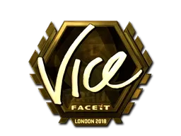 Sticker | vice (Gold) | London 2018