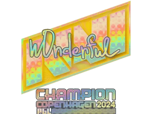 Sticker | w0nderful (Holo, Champion) | Copenhagen 2024