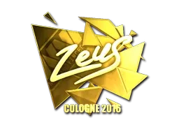 Sticker | Zeus (Gold) | Cologne 2016