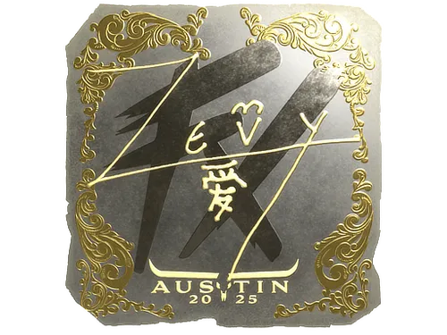 Sticker | zevy (Gold) | Austin 2025