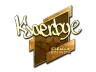 Sticker | Kjaerbye (Goud) | Boston 2018